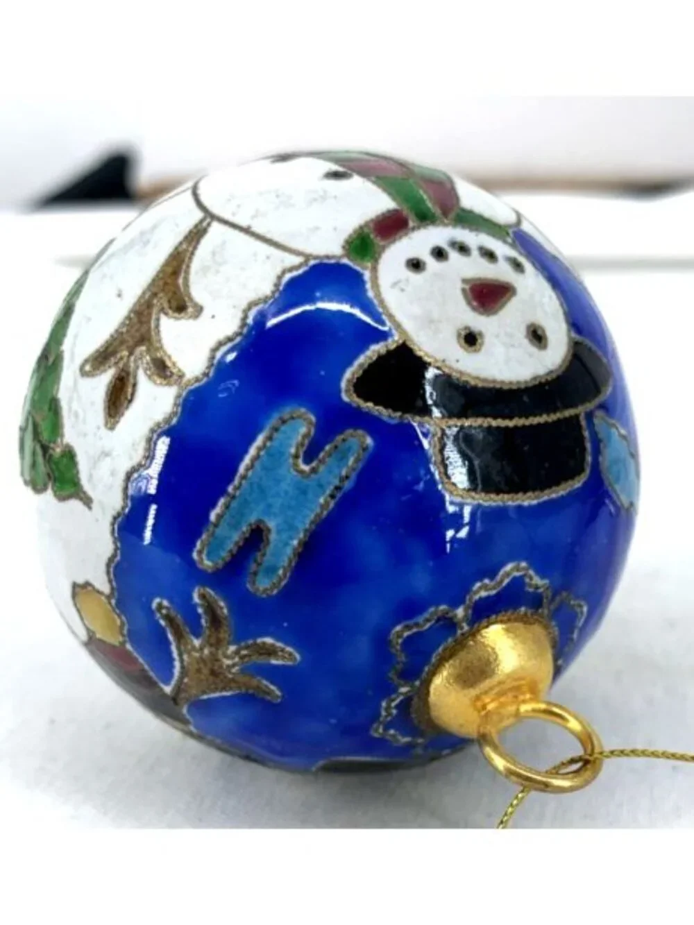 Unbranded cloisonne snowman